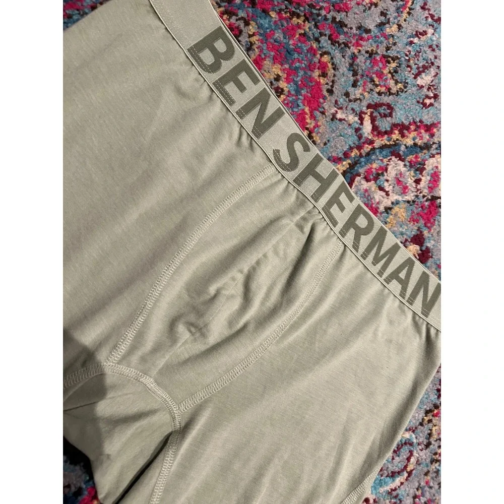 Ben Sherman Mens Boxer Briefs Sage Green Modal‎ Blend Stretch Trunks Large